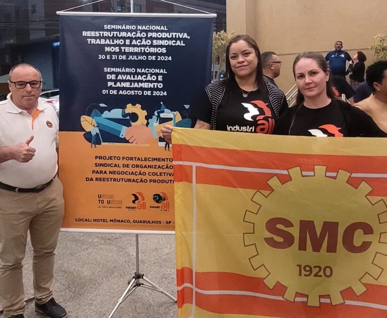 Jamil Dávila, Francielli Silva Borges e Katia Maria de Freitas representaram o SMC em seminário nacional