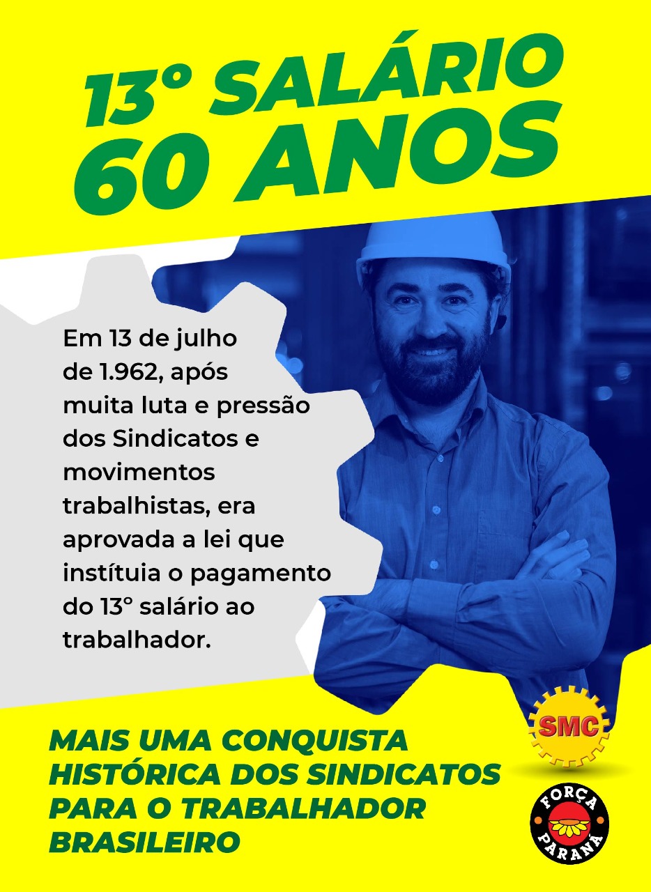 13º SALÁRIO COMPLETA 60 ANOS