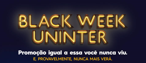 Tem Black Week na nossa conveniada Uninter! 