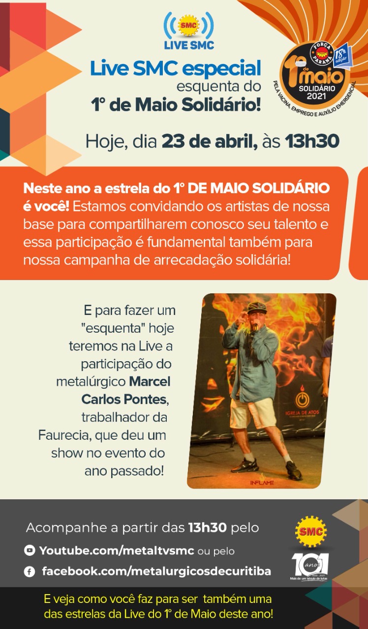 Live SMC Especial - Esquenta do 1° de Maio Solidário!