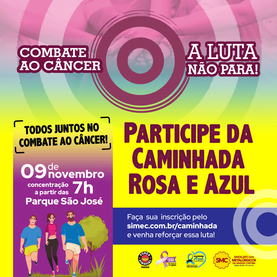 SAÚDE DA MULHER E DO HOMEM: SMC PROMOVE CAMINHADA ROSA E AZUL NO  DIA 9 DE NOVEMBRO, EM SÃO JOSÉ DOS PINHAIS